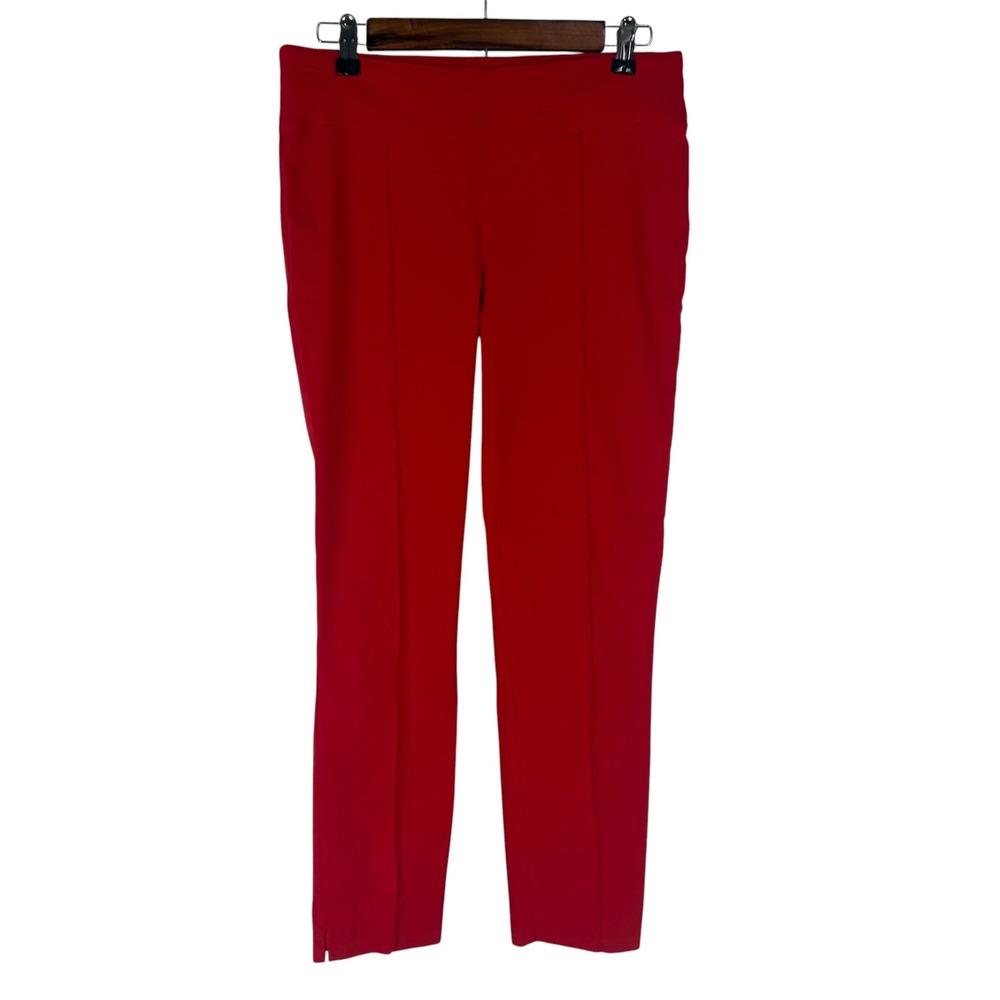 Jasmine & Juliana Women's 6 Red Pull On Slim Leg Ankle Cropped Pants